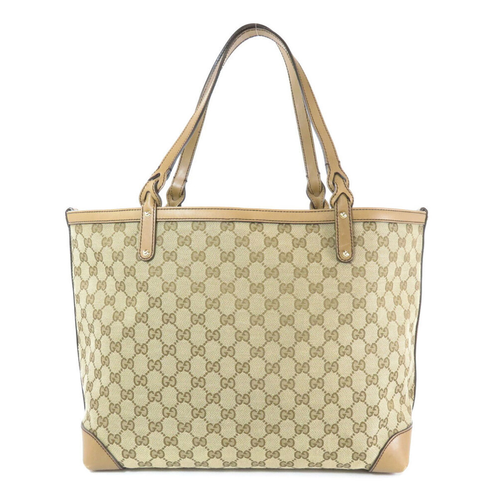 Gucci Craft GG Canvas Tote Shoulder Bag Tan Brown - Picture 2 of 11
